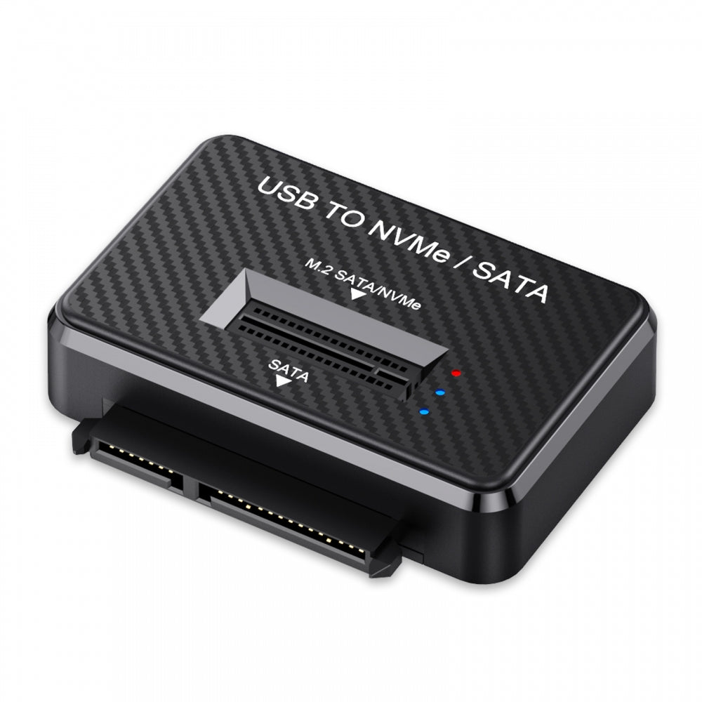 USB 3.0 USB-C Type-C to Dual NVME M-key M.2 NGFF & SATA 2.5 Inch SSD Docking Vertical External PCBA Case Enclosure