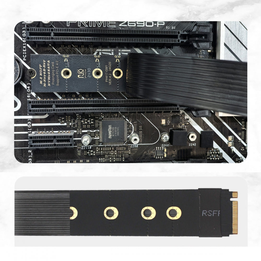 M.2 NGFF NVMe M-Key to PCI-E X1 X4 X8 X16 Cable Graphics Card Extension Adapter PCI-Express for M2 2260 2280