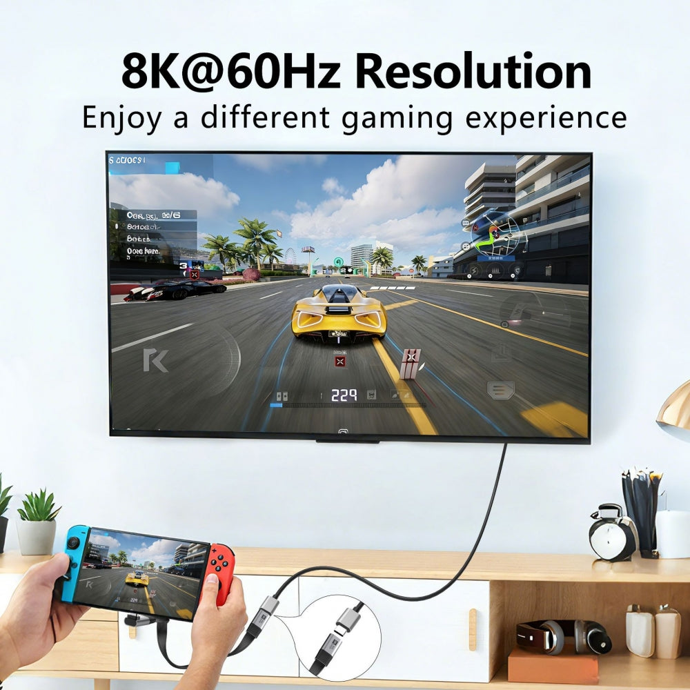 20cm USB5.0 80Gbps Flat Slim FPC Male to Female Extension Cable Up Angled 90 Degree 240W 16K 8K 60Hz 5K Compatible with 40Gbps USB4.0 Thunderbolt3/4/5