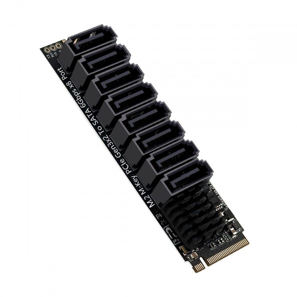 NGFF NVME M-Key PCI Express to SATA 3.0 6Gbps 8 Ports Adapter Converter Hard Drive Extension Card 2280