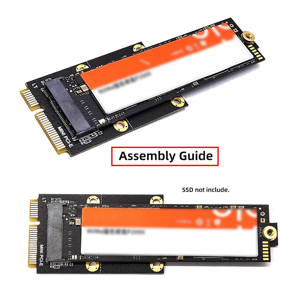 Mini PCI-E Riser Card to NVME M.2 NGFF Key-M NVME SSD Adapter Compatible with NAS Industrial Control Motherboard