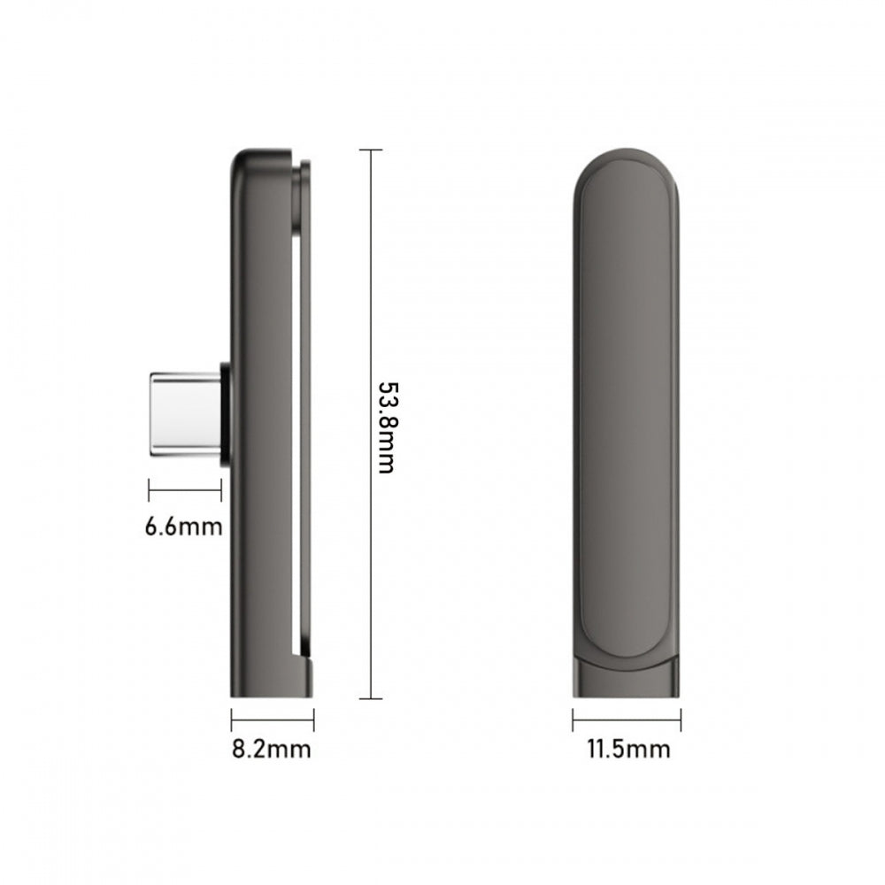240W Type-C Fast Charging Adapter with Built-in Phone Stand Single Holder Durable Charger Bracket USB-C Male to Female Foldable