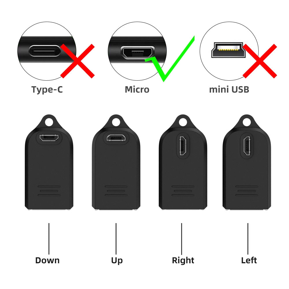 4pcs/lot Micro USB 2.0 Type-B Male to OTG USB2.0 Type-A Female Adapter On-the-Go 90 Degree Angled for Phone Tablet Disk Keyboard Data
