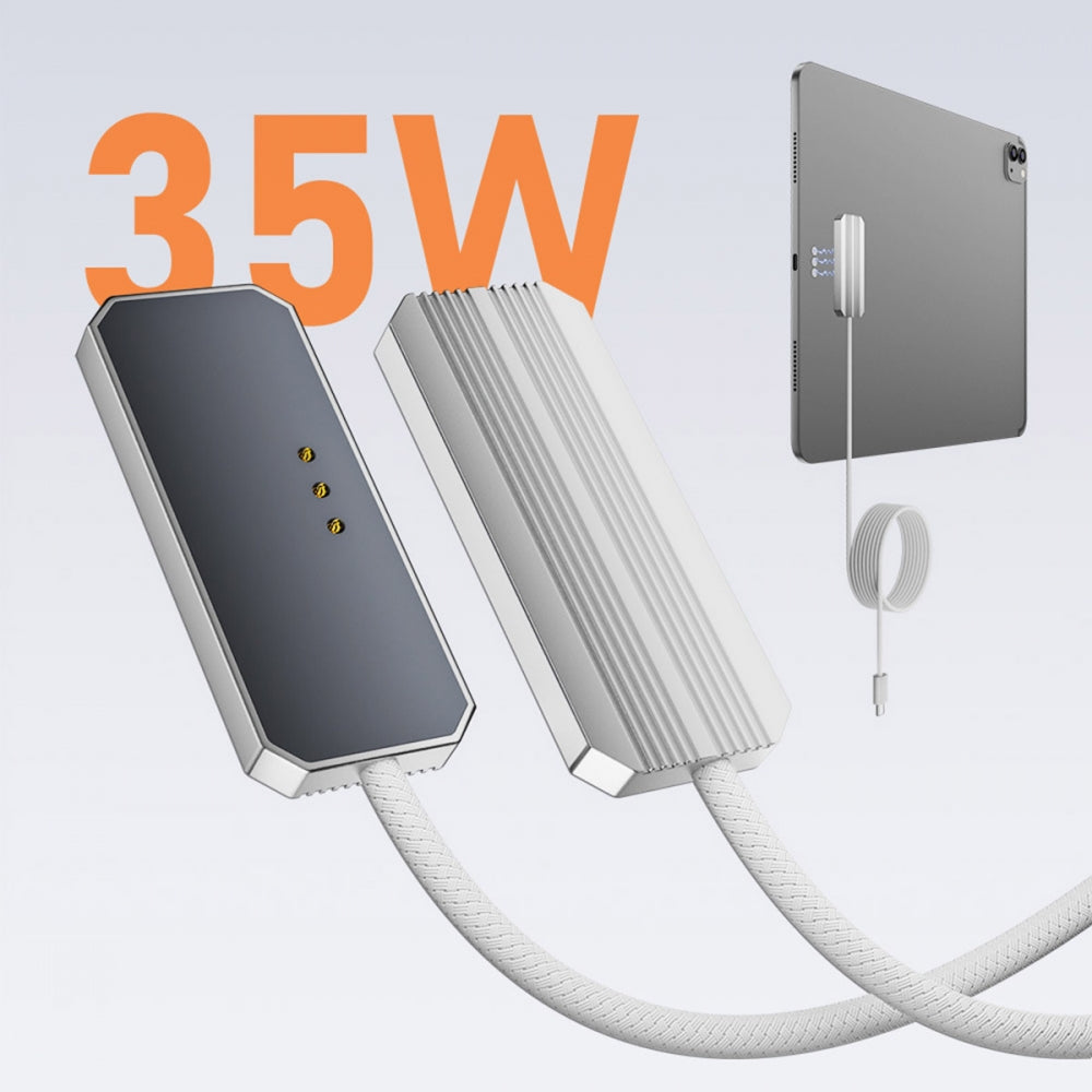 USB-C to Magnetic Charge Cable Compatible with iPad Pro 11 & 13 (M4 M5 2024-2025) 35W Fast Charging Smart Connector Alloy Wireless Charging 2-Meters