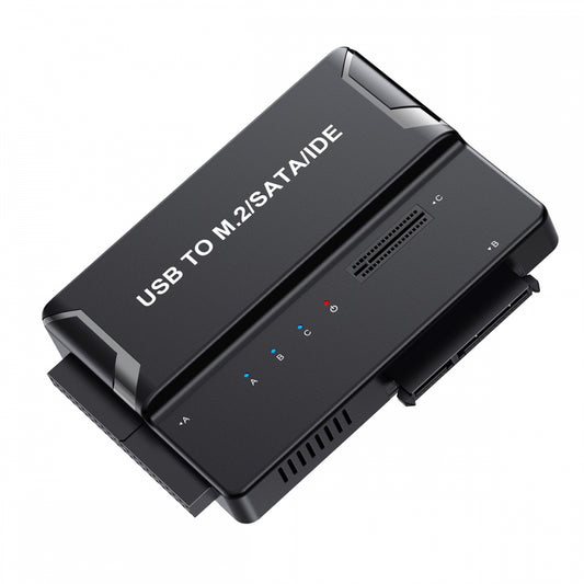USB 3.0 USB-C Type-C to NVME M-key M.2 NGFF & SATA 2.5 3.5 Inch & IDE 40Pin SSD Docking Vertical External PCBA Case Enclosure