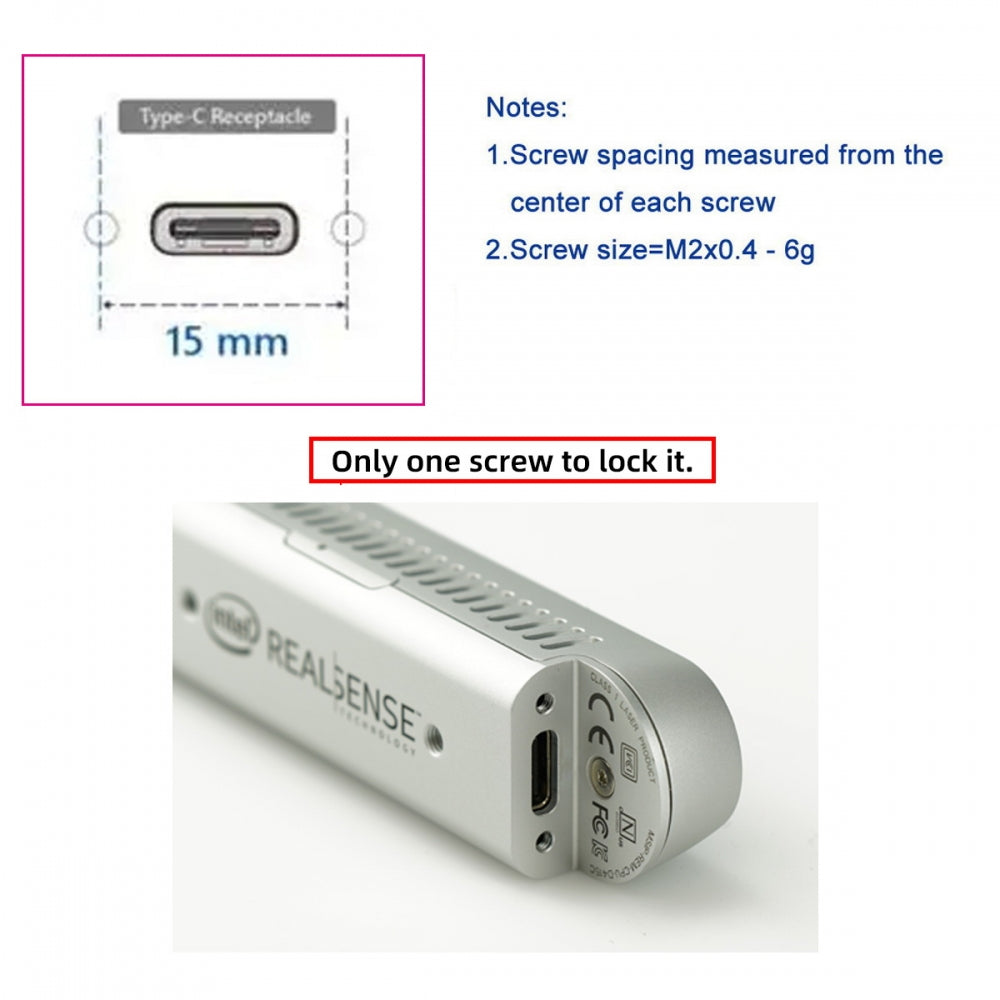 Left Right Angled USB 3.1 Type-C Male Single Screw Locking to USB3.0 Type-A Male Data Power Cable 90 Degree for Camera