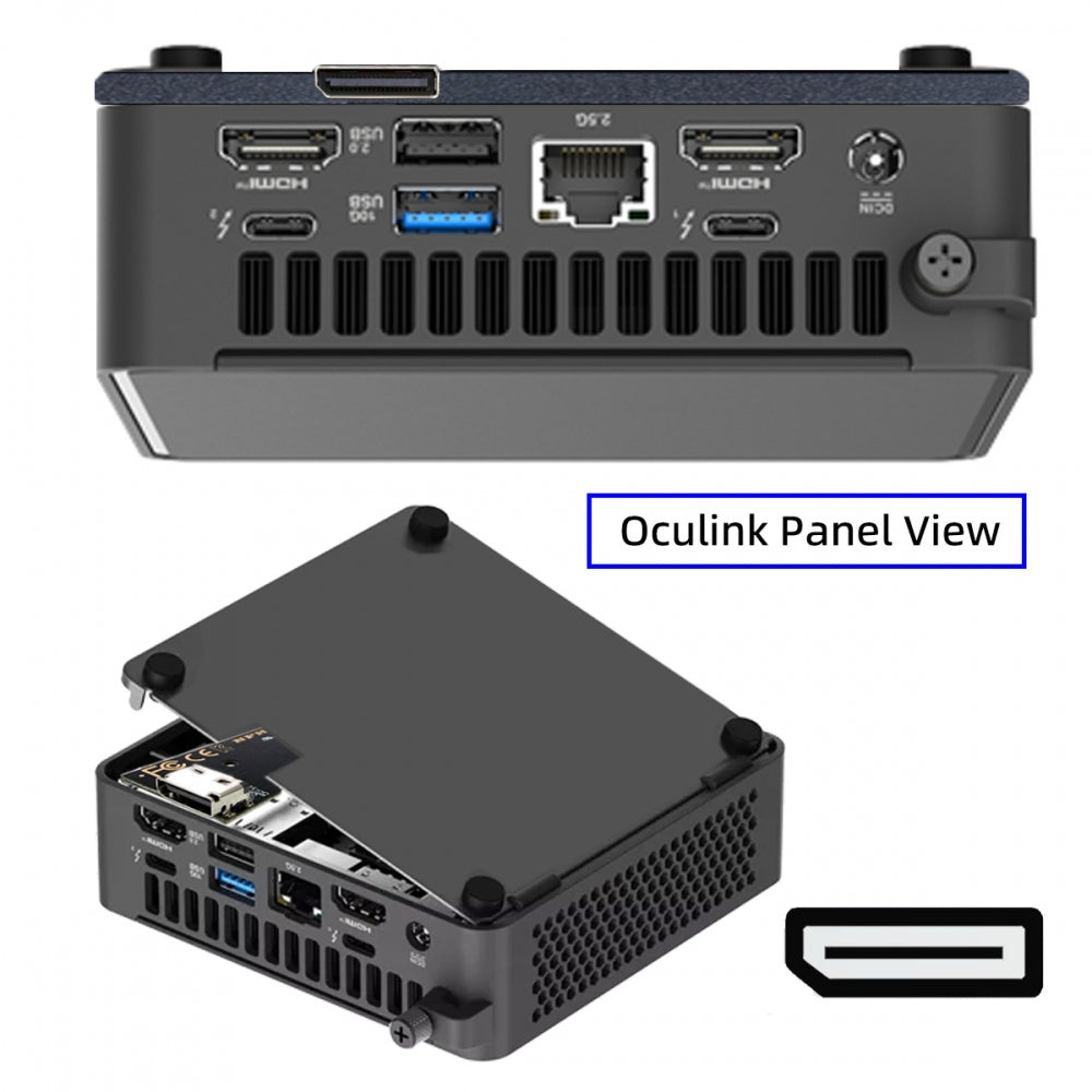 2280 PCI-E 5.0 4.0 M.2 M-key NVME to Oculink SFF-8612 SFF-8611 & SSD Host Adapter with for NUC15 Pro Mini PC Computer Slim Type NUC15CRK