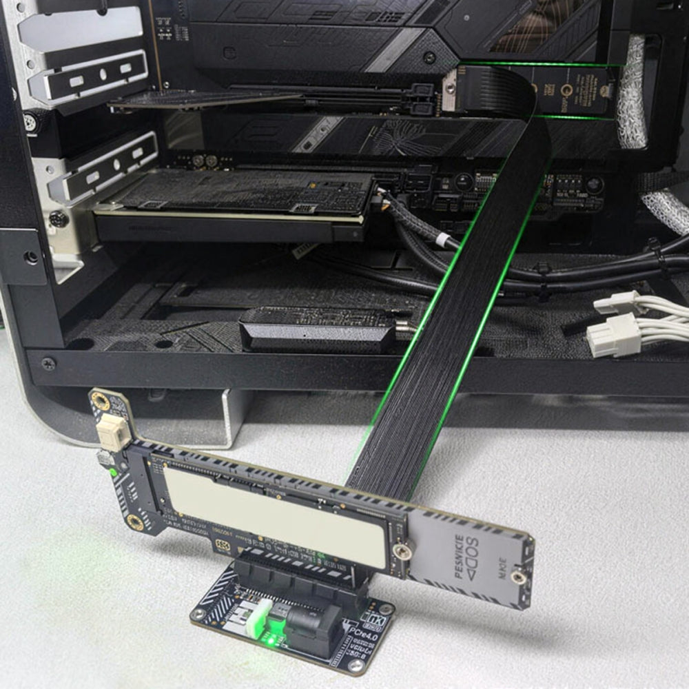 M.2 NGFF NVMe M-Key to Up Angled PCI-E X1 X4 X8 X16 Socket Cable Graphics Card Extension Adapter PCI-Express for M2 2260 2280