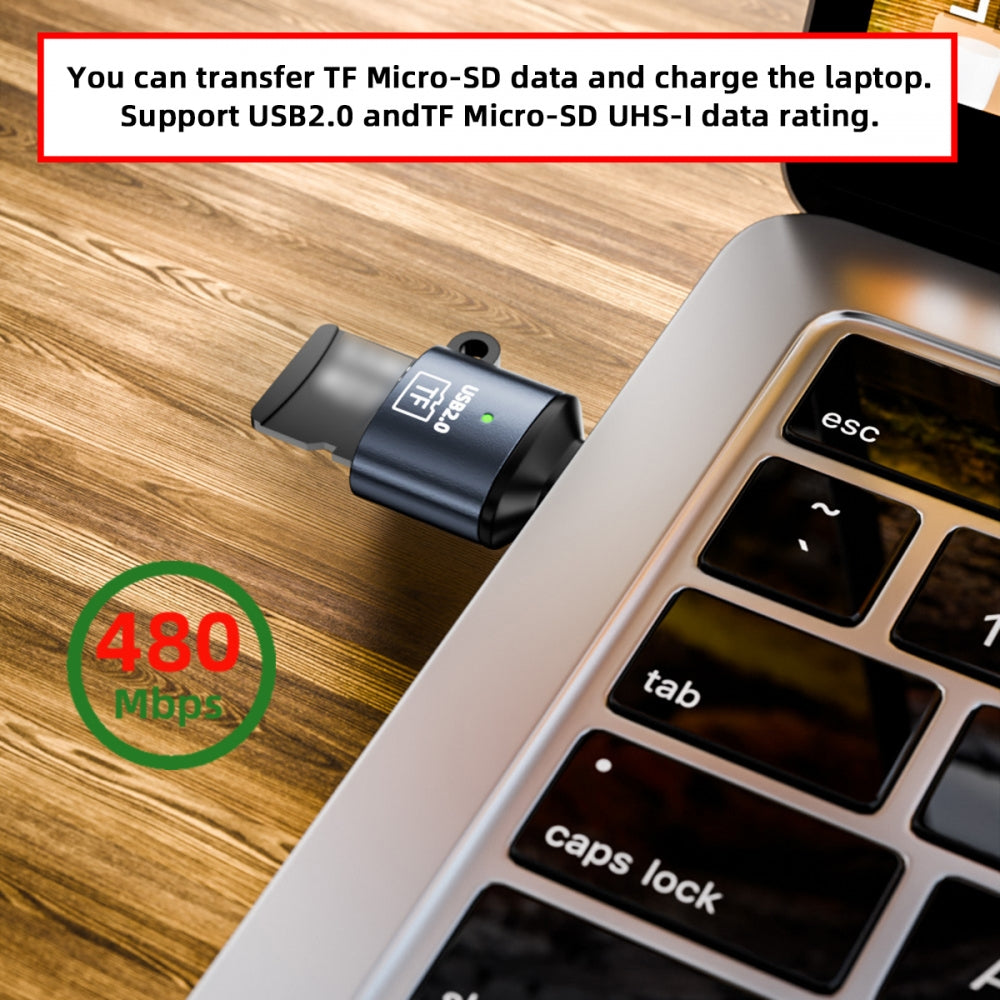 2pcs/lot USB-C Type-C Host & USB 2.0 Type-A to TF Micro-SD T-Flash Card Reader OTG Adapter for Laptop Tablet Phone