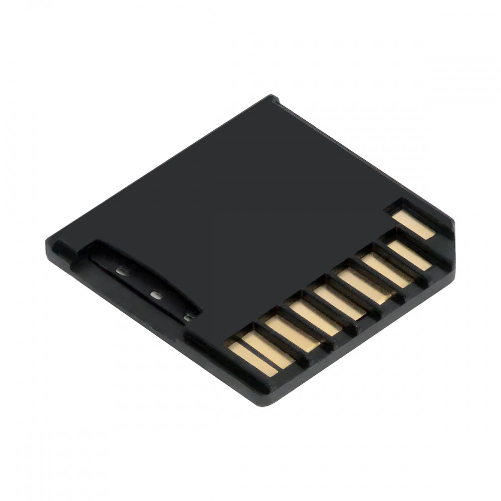 Black Micro SD TF T-Flash Memory Card to SD Card Socket Adapter Low Profile Short Body for Extra Storage Mac Laptop
