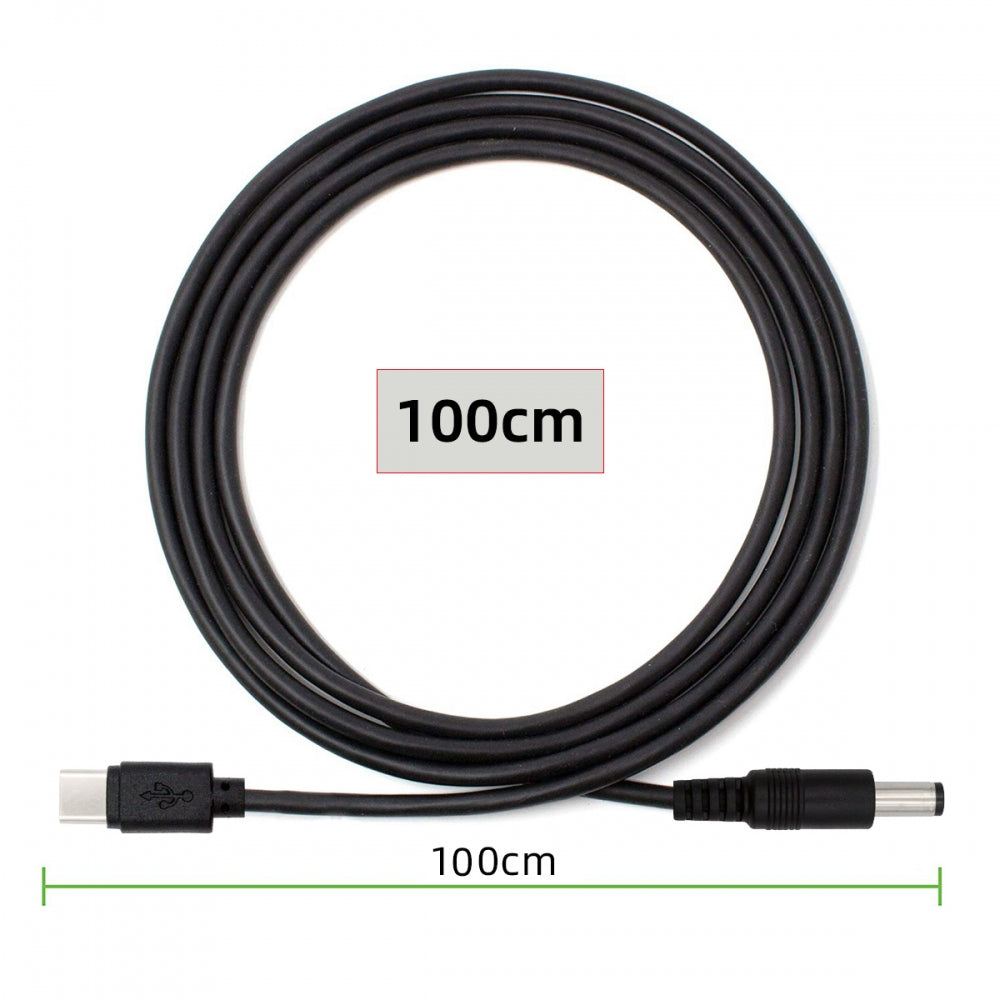 Type C USB-C Input with 5.1K Resistor to 5V DC 5.5*2.5mm Output Power Charge Cable 100cm for DC5V Desk Lamp Fan Camera