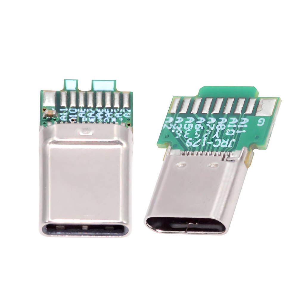 2pcs/lot OEM DIY USB-C USB 3.1 Type-C Male &  Female Plug Socket Connector Solder Type with PCB