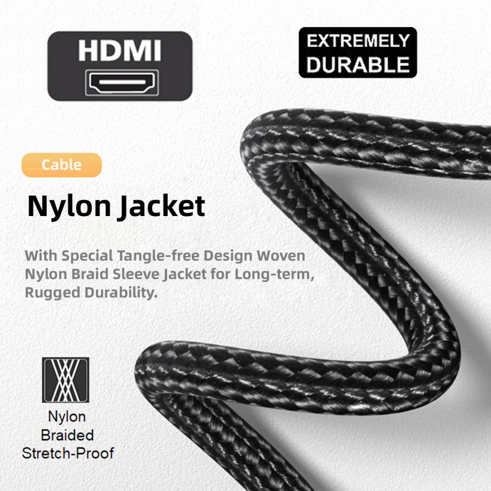 8K Type-A HDMI 2.1 Male 90 Degree Up Angled to HDMI Female Extension HDTV Cable for DV Camera Laptop Monitor