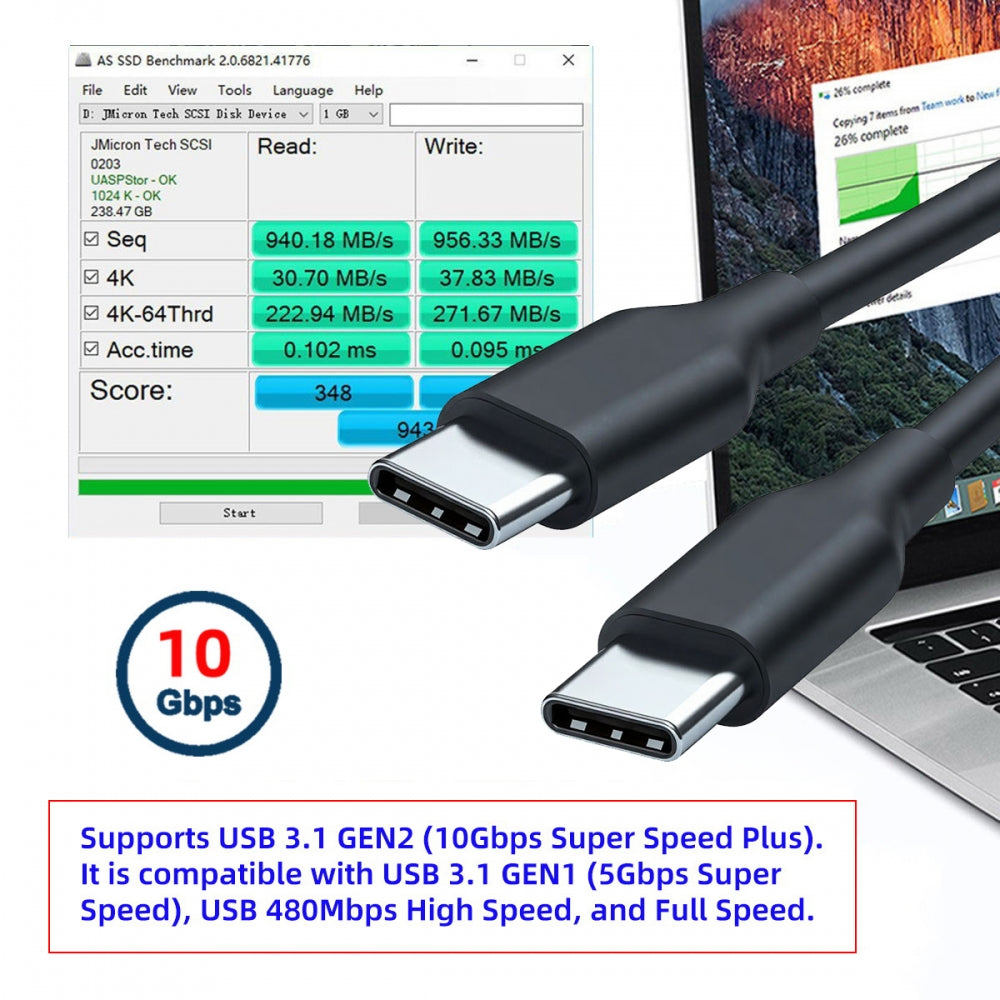 USB-C 10Gbps Type-C Video 4K Power PD 65W  Ultra-Fine Flexable Cable for VR AR Glasses NS Handheld Console