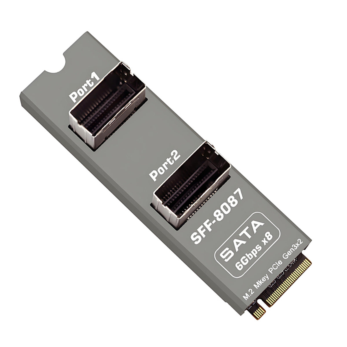 NGFF NVME M-Key PCI Express to Dual SFF-8087 8-Ports SATA 3.0 6Gbps Adapter Converter Hard Drive Extension Card 2280