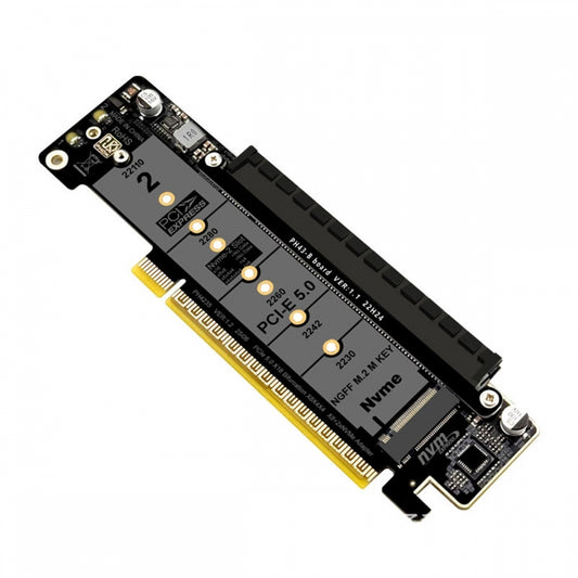 PCI Express Gen 5.0 X16 to Dual 2X NVME M.2 SSD & 8X PCI-E 4.0 Raid Card VROC Raid0 Hyper Adapter
