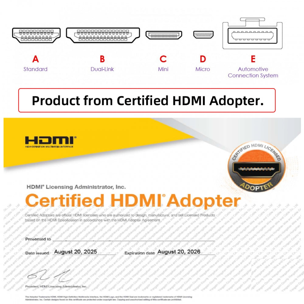 DisplayPort 1.4 Source to HDMI 2.0 Display 8K 60hz UHD 4K DP to HDMI Male Monitor Cable