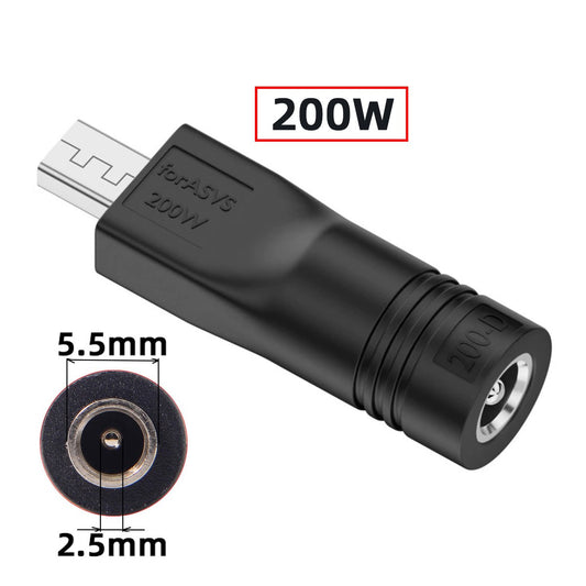 180W 200W Power DC Jack 5.5*2.5mm Input to Flow 14 16 Air Rectangle Plug Charge Adapter Compatible with ROG Laptop