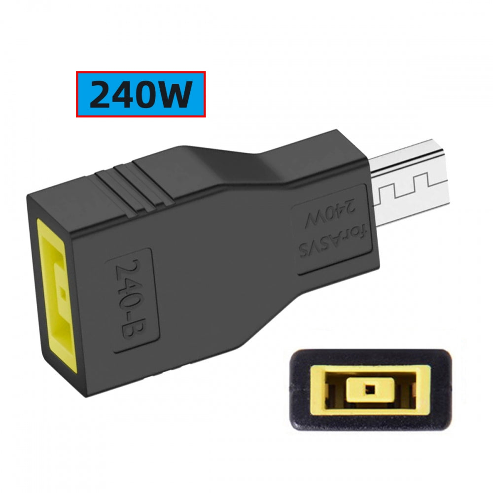 240W Power Rectangle Jack Thinkpad X1 Input to Flow Z13 14 16 Air Rectangle Plug Charge Adapter Compatible with ROG Laptop