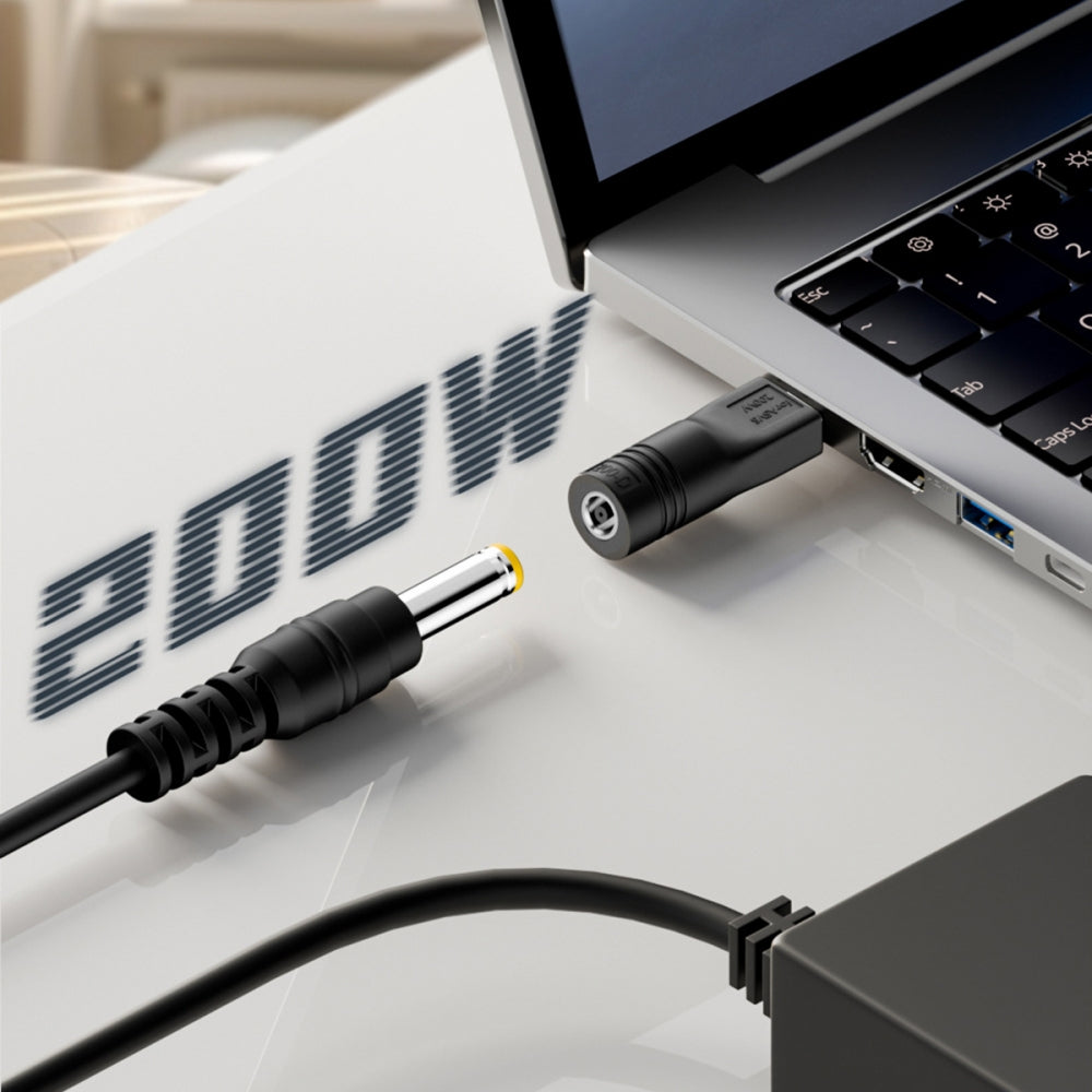 180W 200W Power DC Jack 6.0*1.4mm Input to Flow 14 16 Air Rectangle Plug Charge Adapter Compatible with ROG Laptop