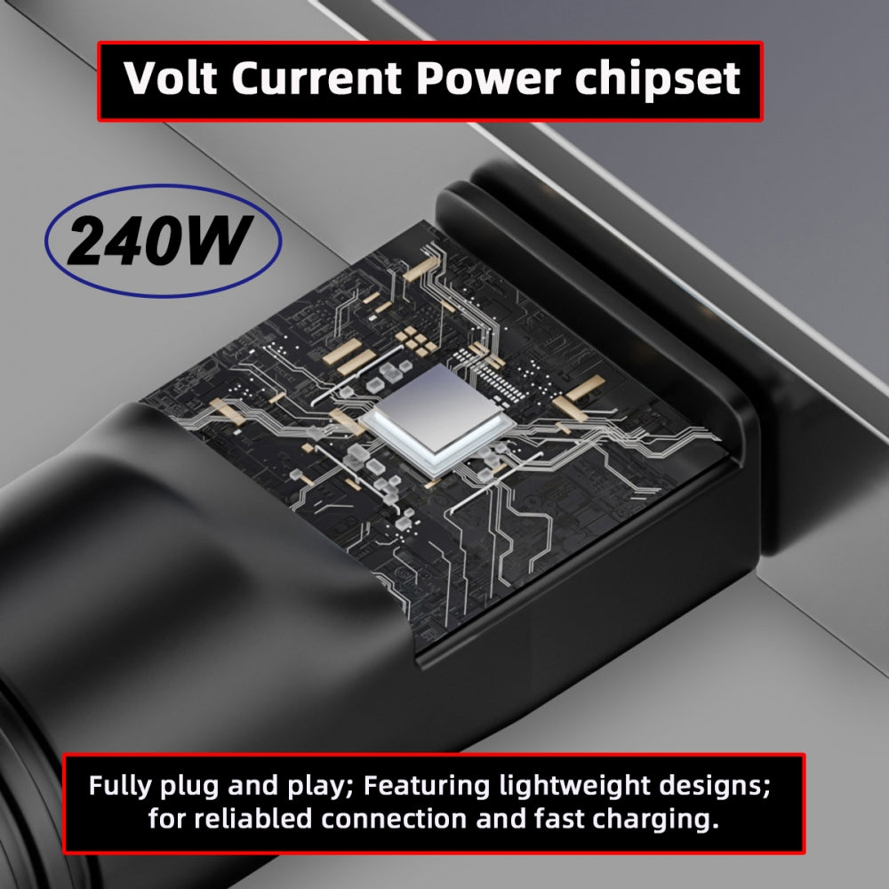 240W Power DC Jack 5.5*2.5mm Input to Flow Z13 14 16 Air Rectangle Plug Charge Adapter Compatible with ROG Laptop