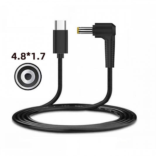 Type-C USB-C Male Input to 4.8x1.7mm Plug DC 12V Output Power Cable PD Emulator Trigger Cord 150cm
