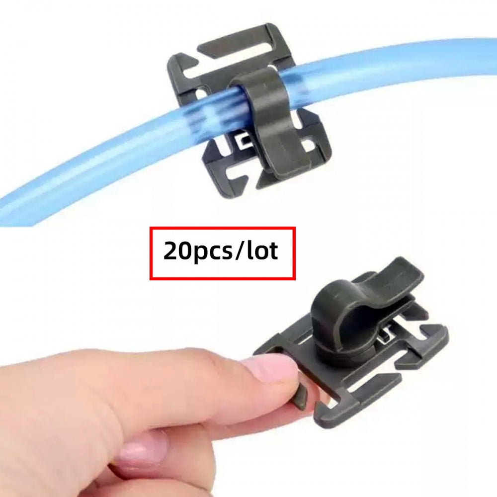 20pcs/lot Hydration Tube Clips Water Bladder Hose for Hydration Pack Bladder Drinking Strap Outdoor Backpack Cable Clamp Hose Camping and Hiking Accessories