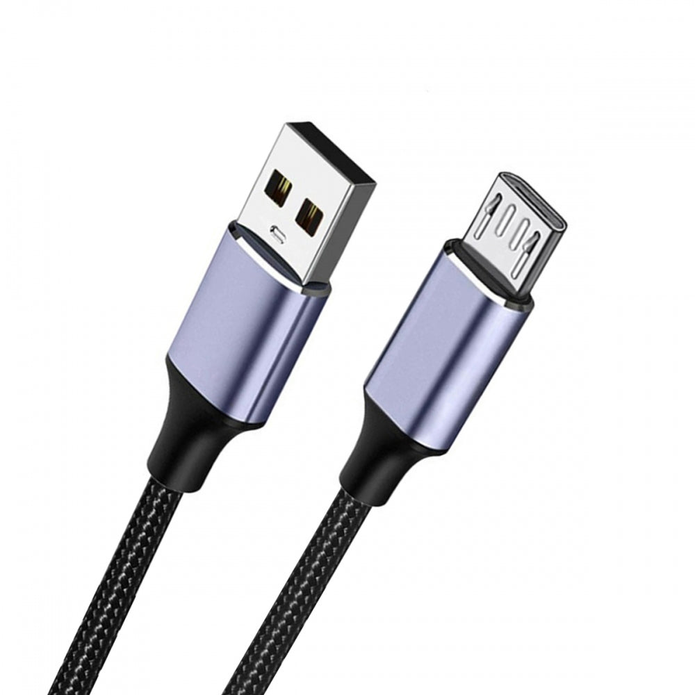 USB-A Type-A to Micro USB 5Pin Power USB2.0 Data Cable with Sleeve Alloy Shell Fast Charge for Laptop Tablet Phone